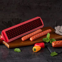Cross - Groove Sausage & Hot Dog Slicer: Precision Mesh,