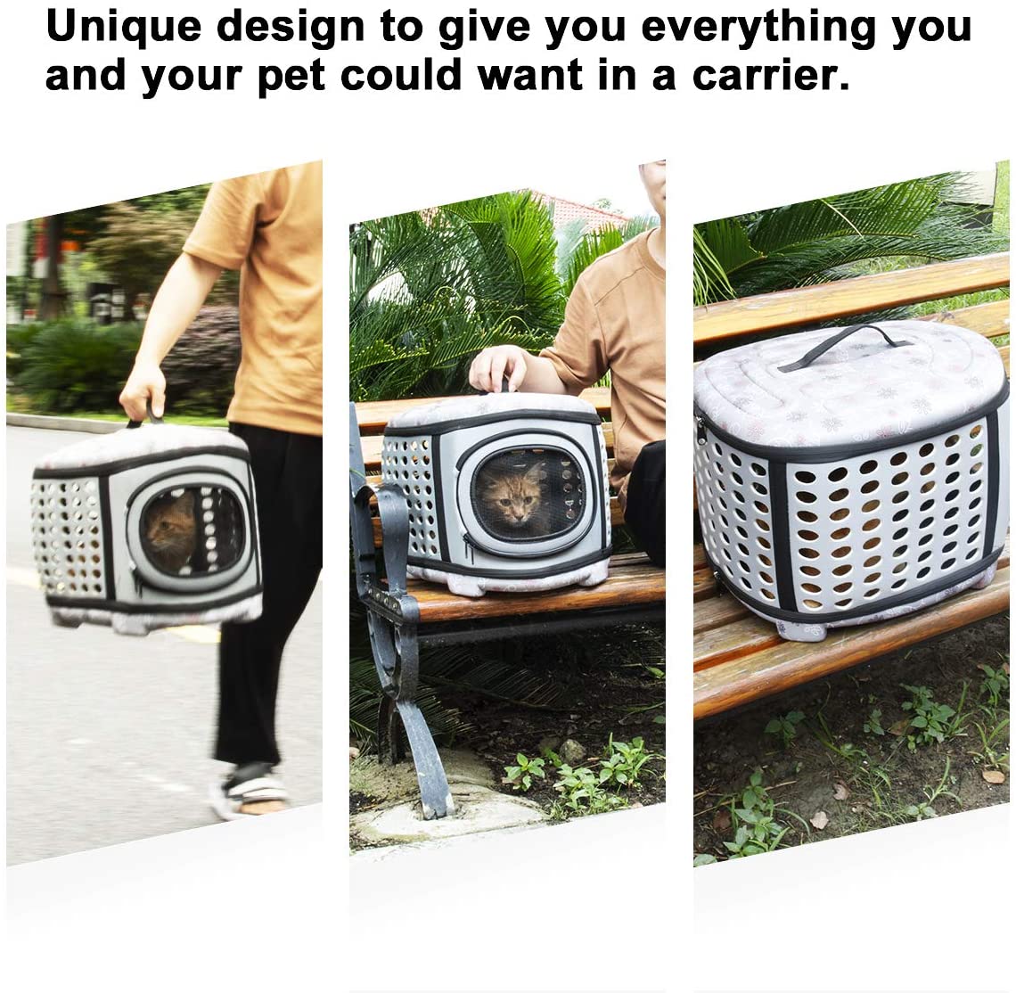 Foldable Pet Dog Cat Puppy Handbag Carrier Cage - Purrfect Pet Kingdom