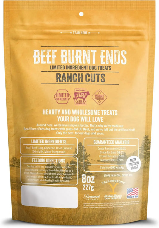 Yellowstone Ranch Cuts Burnt Ends Beef 8Oz Dog Treats