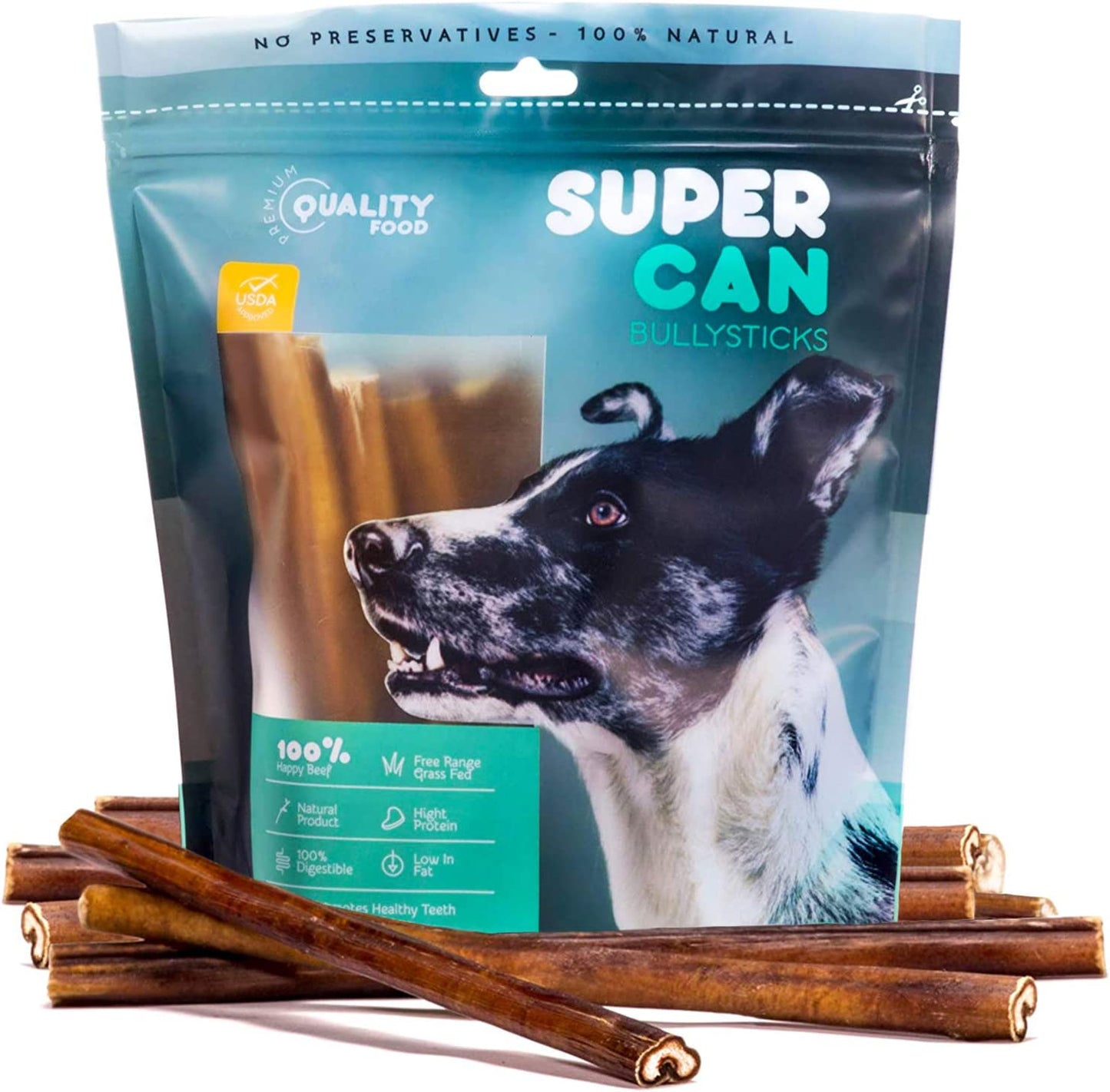 Dog Treats Bully Sticks 12 Inch Standard 100% Natural Beef