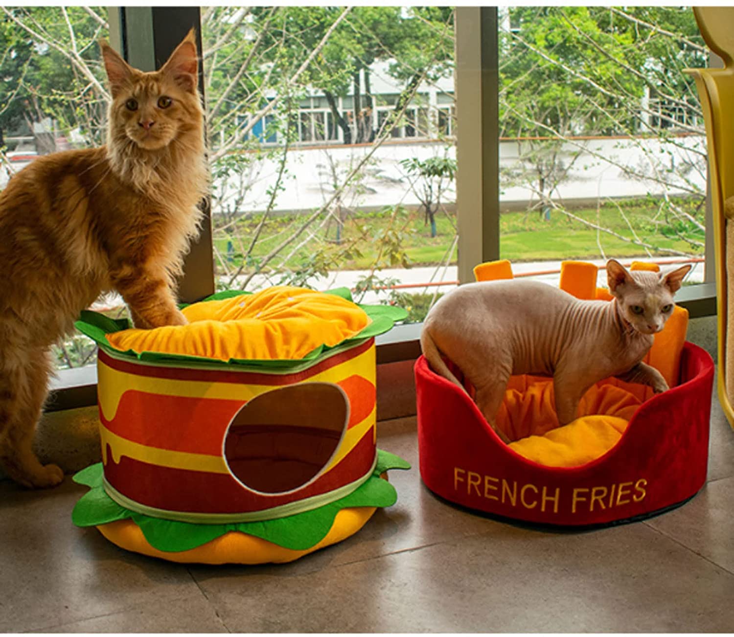 Hamburger French Fries Pet Bed - Purrfect Pet Kingdom