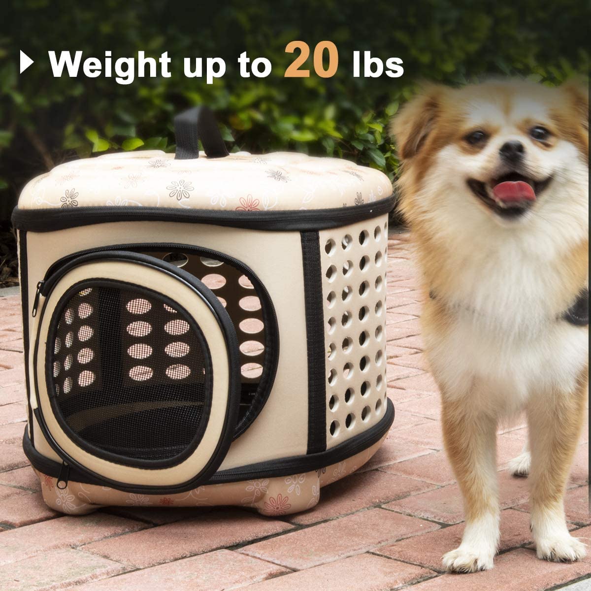 Foldable Pet Dog Cat Puppy Handbag Carrier Cage - Purrfect Pet Kingdom