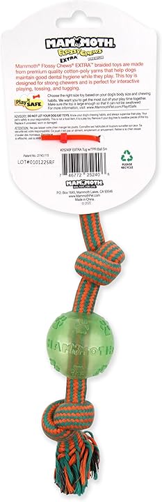 Mammoth Tire Biter Ball With Extra Tug - Rope Dog Toys - The Family Pet