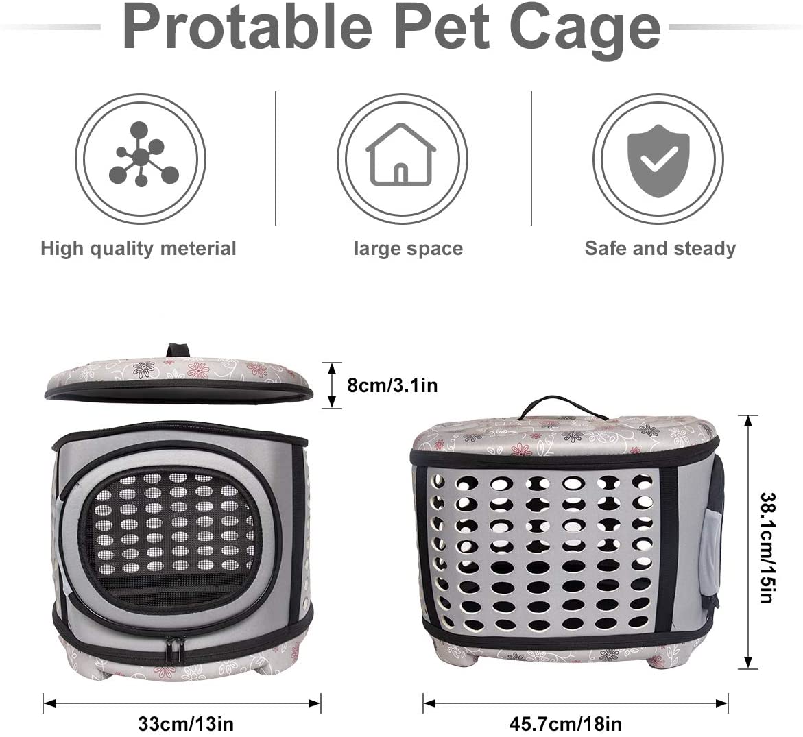 Foldable Pet Dog Cat Puppy Handbag Carrier Cage - Purrfect Pet Kingdom