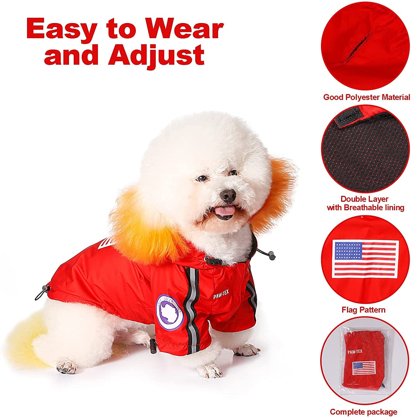 Dog Raincoat Waterproof The Dog Face Design ☔