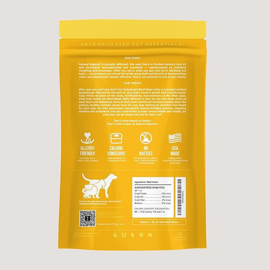 Natural Rapport The Only Dehydrated Beef Heart Jerky Dogs - detail view
