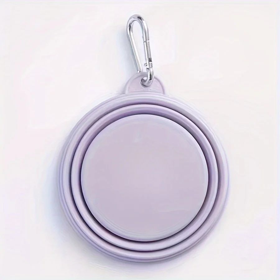 Hanging Dog Pet Folding Silicone Bowl Outdoor Travel