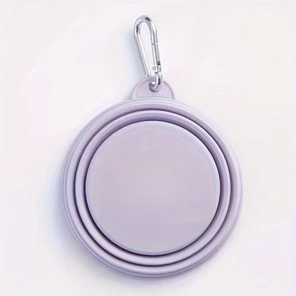 Hanging Dog Pet Folding Silicone Bowl Outdoor Travel