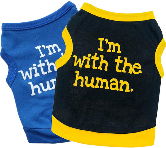 I'm with The Human Dog Cat Puppy Pet Shirts - Purrfect Pet Kingdom