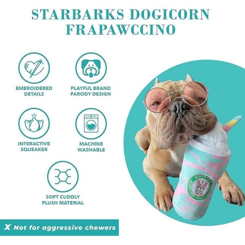 Starbarks Dogicorn Frapawccino Plush Squeak Dog Toy