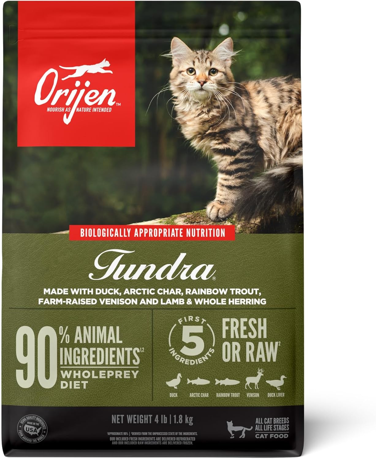 Orijen Tundra Cat Food (4lb) - Dry Cat Food - The Family Pet