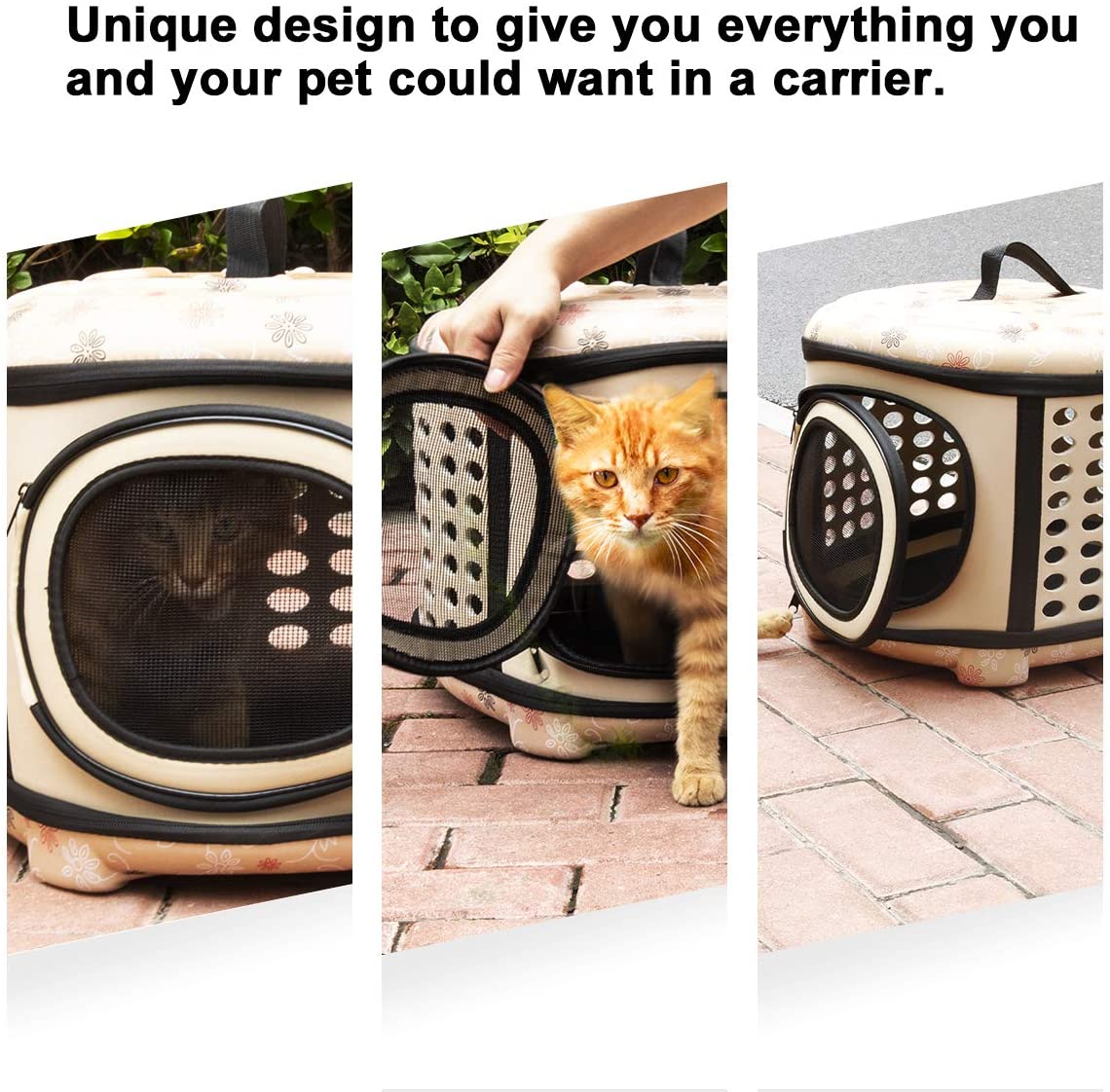 Foldable Pet Dog Cat Puppy Handbag Carrier Cage - Purrfect Pet Kingdom