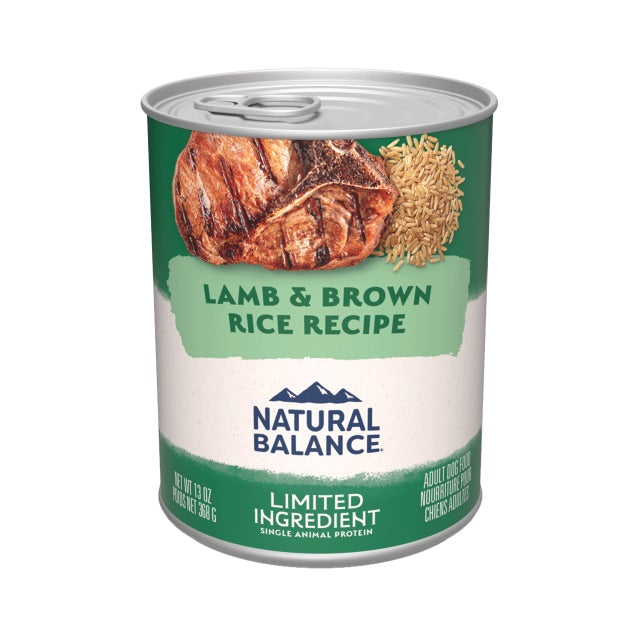 Natural Balance Limited Ingredient Lamb & Brown Rice Dog Can (13oz)