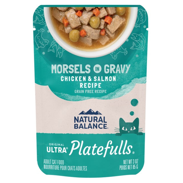 Natural Balance Cat Pouch Platefulls Chicken & Salmon (3oz) - Wet Cat Food - The Family Pet
