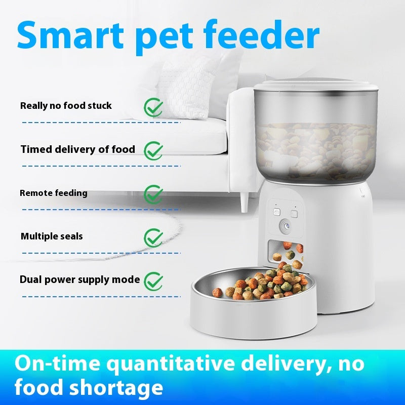 Smart WiFi Automatic Pet Feeder with HD Monitoring Camera