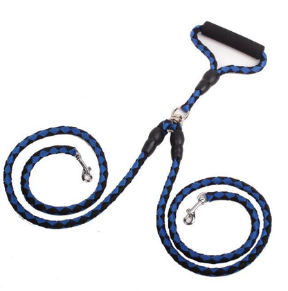 Durable Double-Ended Dog Leash for Walking Two Pets at Once