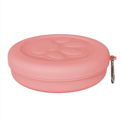 Pet Outdoor Portable Dog Food Bowl Snack Box Feeding Food