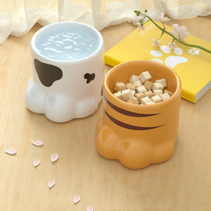 Cat Bowl Ceramic High Foot Protection Cervical Spine Large