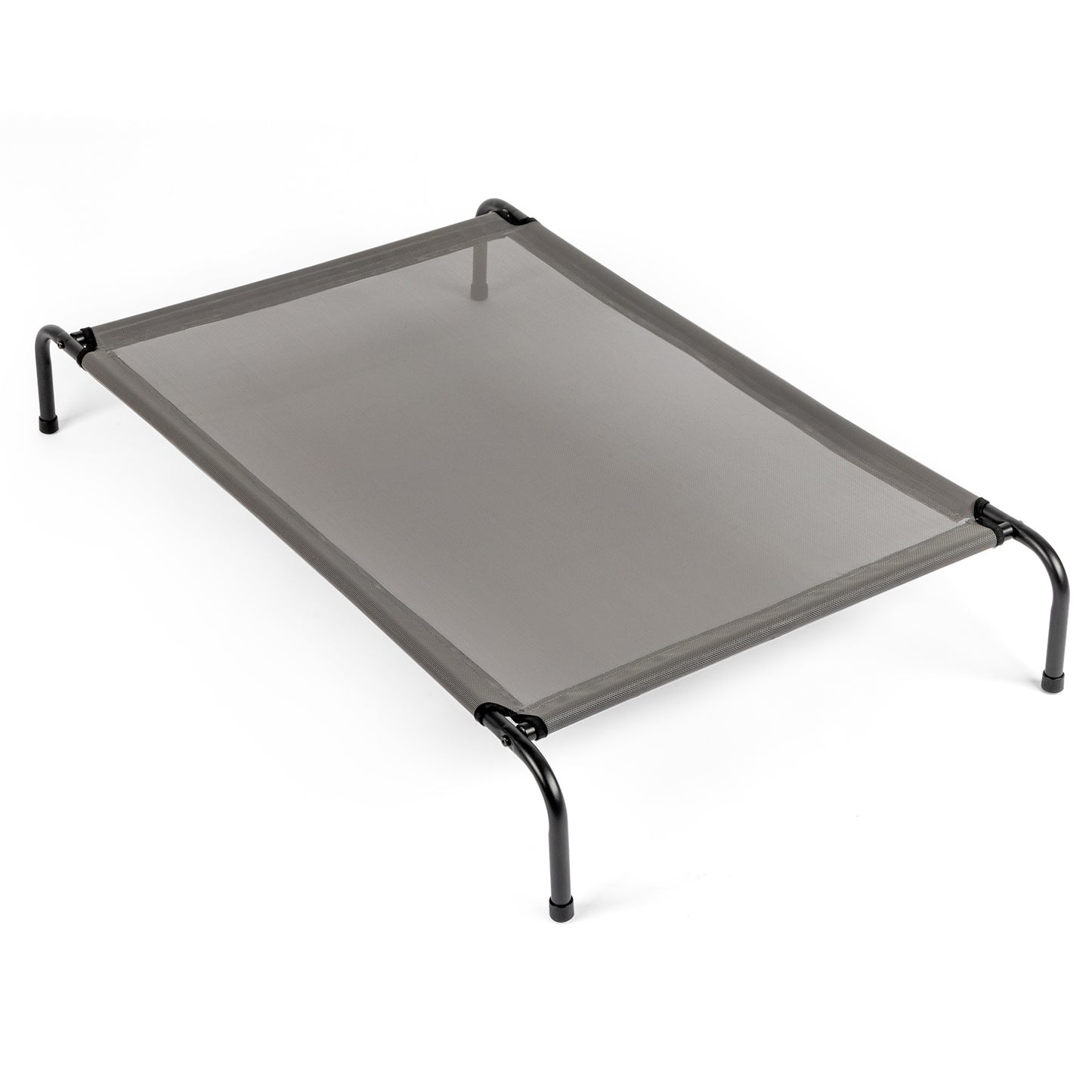 Elevated Outdoor Dog Cot with Cooling Mat - Black