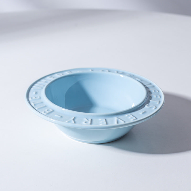 Ceramic Elevated Cat Bowl for Healthy Neck and Spine Relief