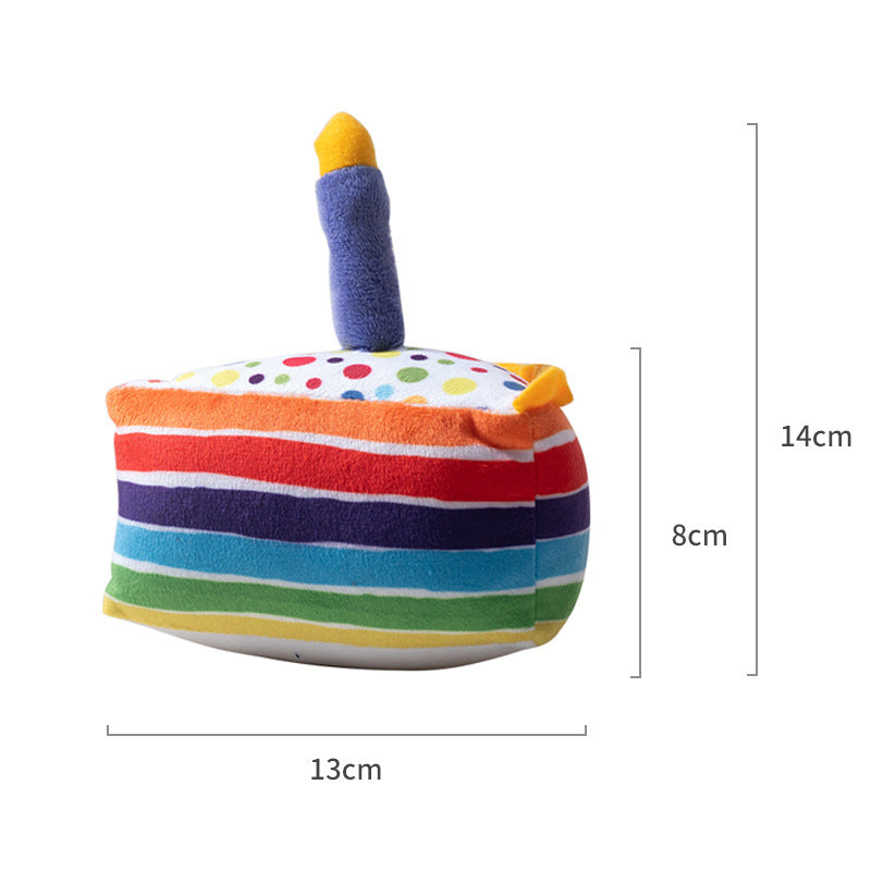 Pet Toy Birthday Cake Celebration Play Doll for Dogs with Sound and Chew Function Small Cake