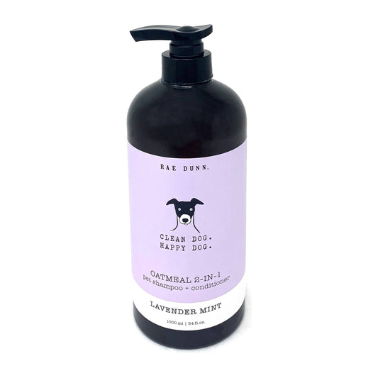 Rae Dunn Pet Shampoo - 1000ml - Lavender Mint - Oatmeal 2-in-1