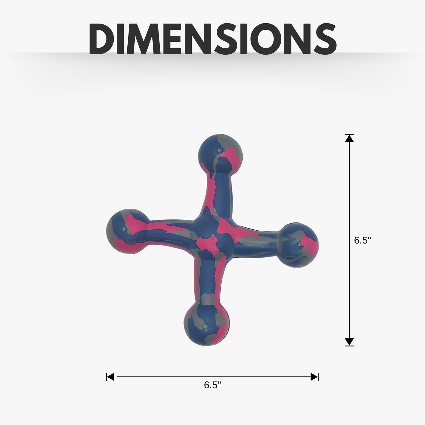 Natural Rubber Jack Dog Toy – Durable, Non-Toxic Chew Toy for