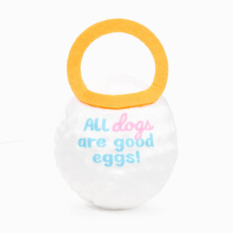 Hoppin' Easter Good Egg Super Ball Plush Dog Toy