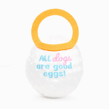 Hoppin' Easter Good Egg Super Ball Plush Dog Toy