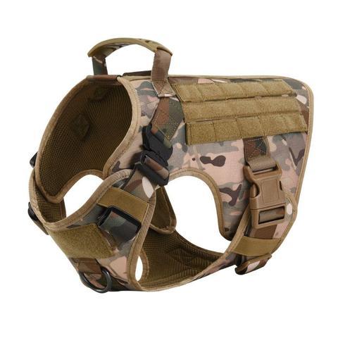 Adjustable Military Tactical Dog Harness for Large Breeds