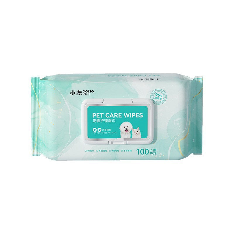 Pet Wet Wipes 100 Sheets for Cats and Dogs Eye Cleaning Tear