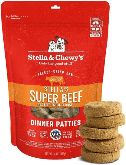 Freeze-Dried Raw Dinner Patties - Beef Recipe - High Protein