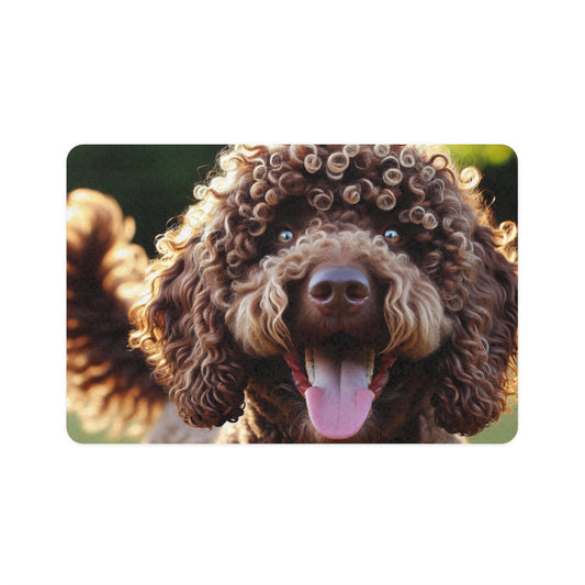 Pet Food Mat (12x18) - Curly Coated Retriever