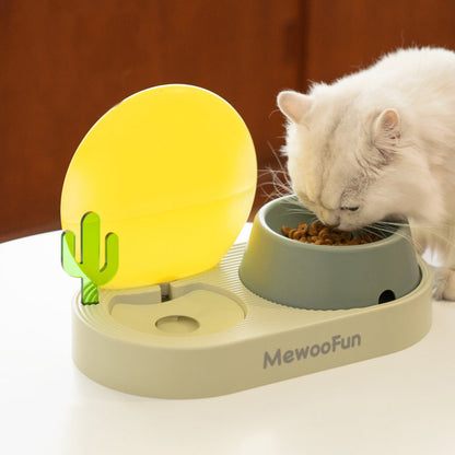 Ergonomic Dual Cat Bowl - Elevated Feeding for Neck Comfort