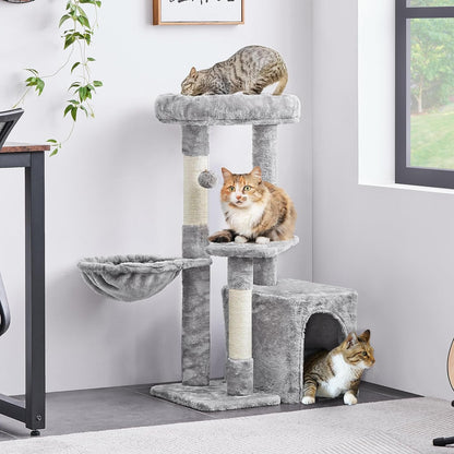 Cat Tower With Condo Plush Scratching Post 🐱