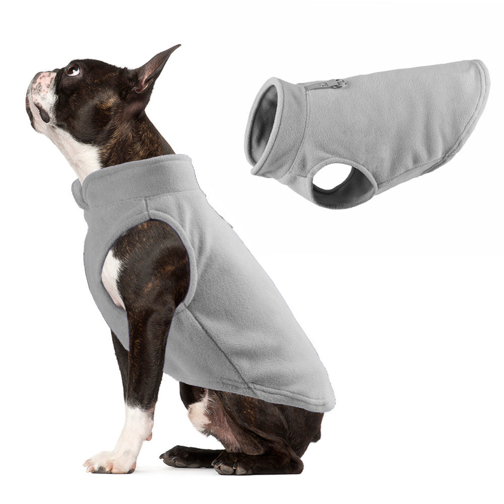 Dog clothing thickened solid color fleece pet dog supplies - Purrfect Pet Kingdom