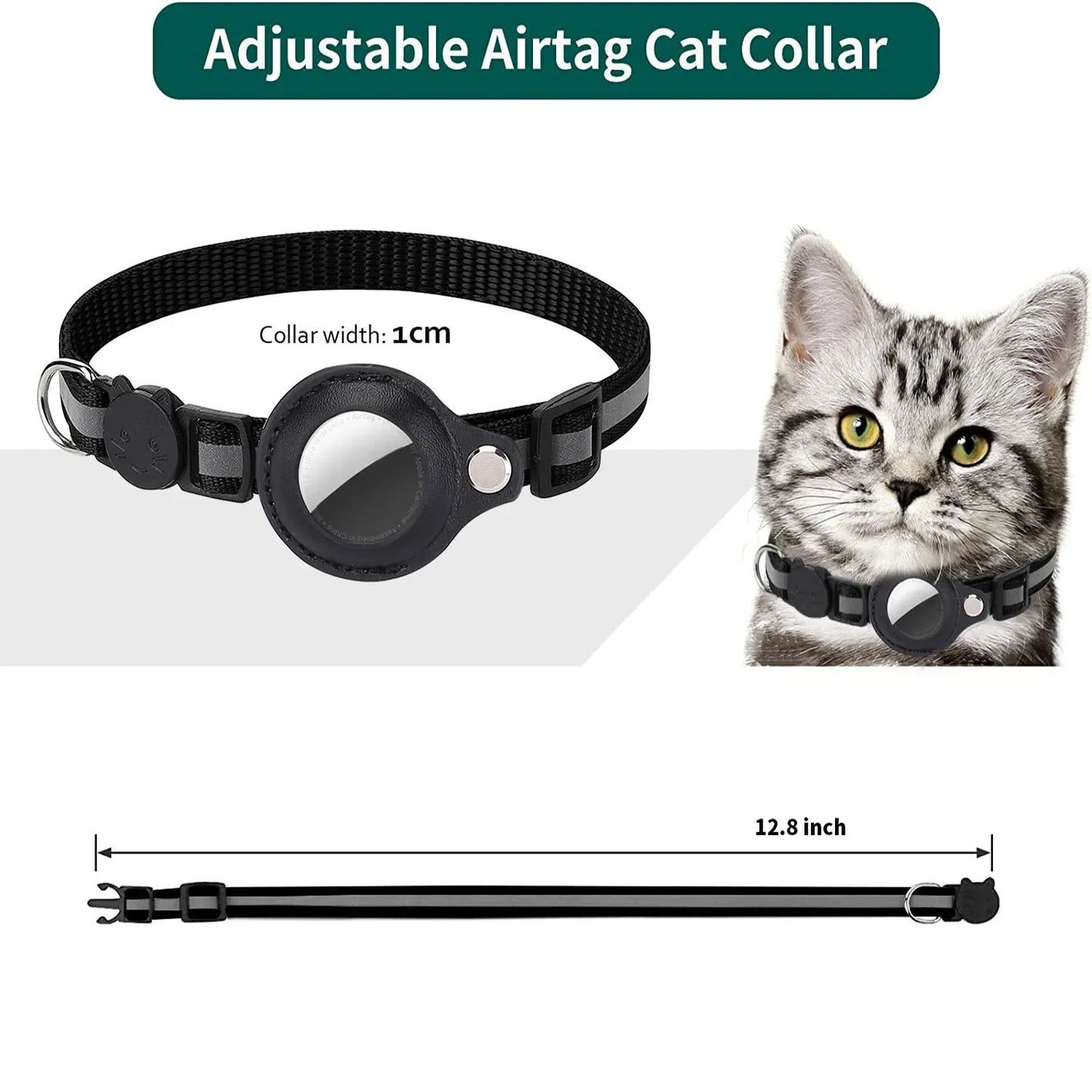 Cat AirTag Holder Collar - Premium Smart Safety System 📍
