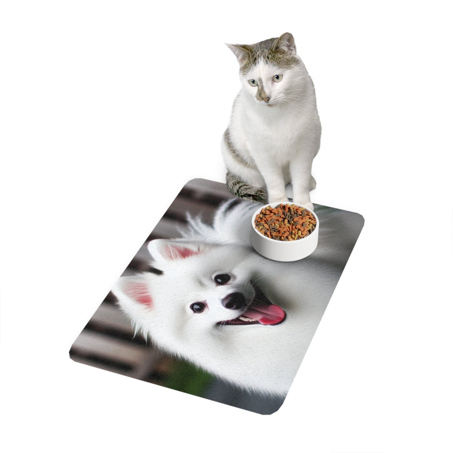 Pet Food Mat (12x18) - American Eskimo Dog