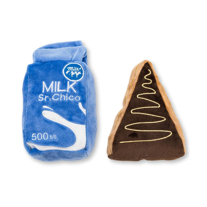Cake Slice & Milk Midnight Snack Plush Dog Toy Gift Set ?