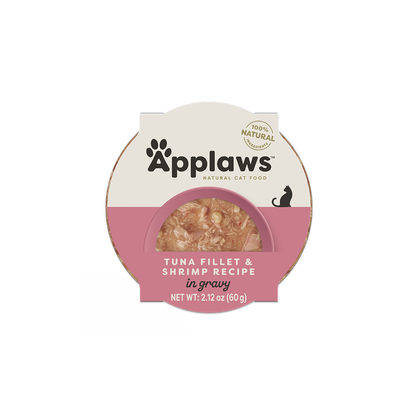 Applaws Natural Wet Cat Food Tuna Fillet & Shrimp Recipe in Gravy (2.12oz)
