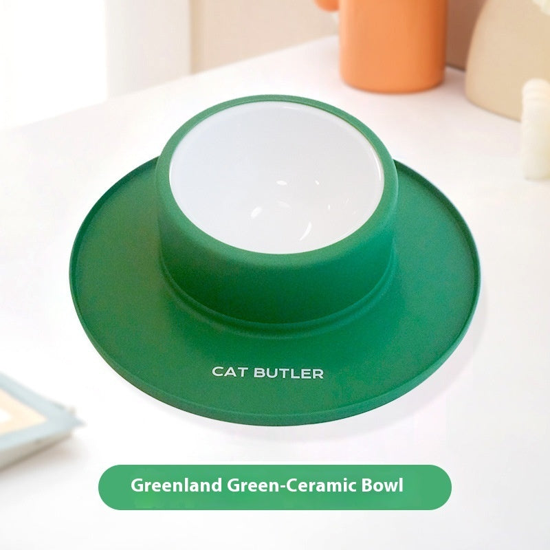 Cat And Dog Bowl Silicone Stainless Steel Pet Non-slip