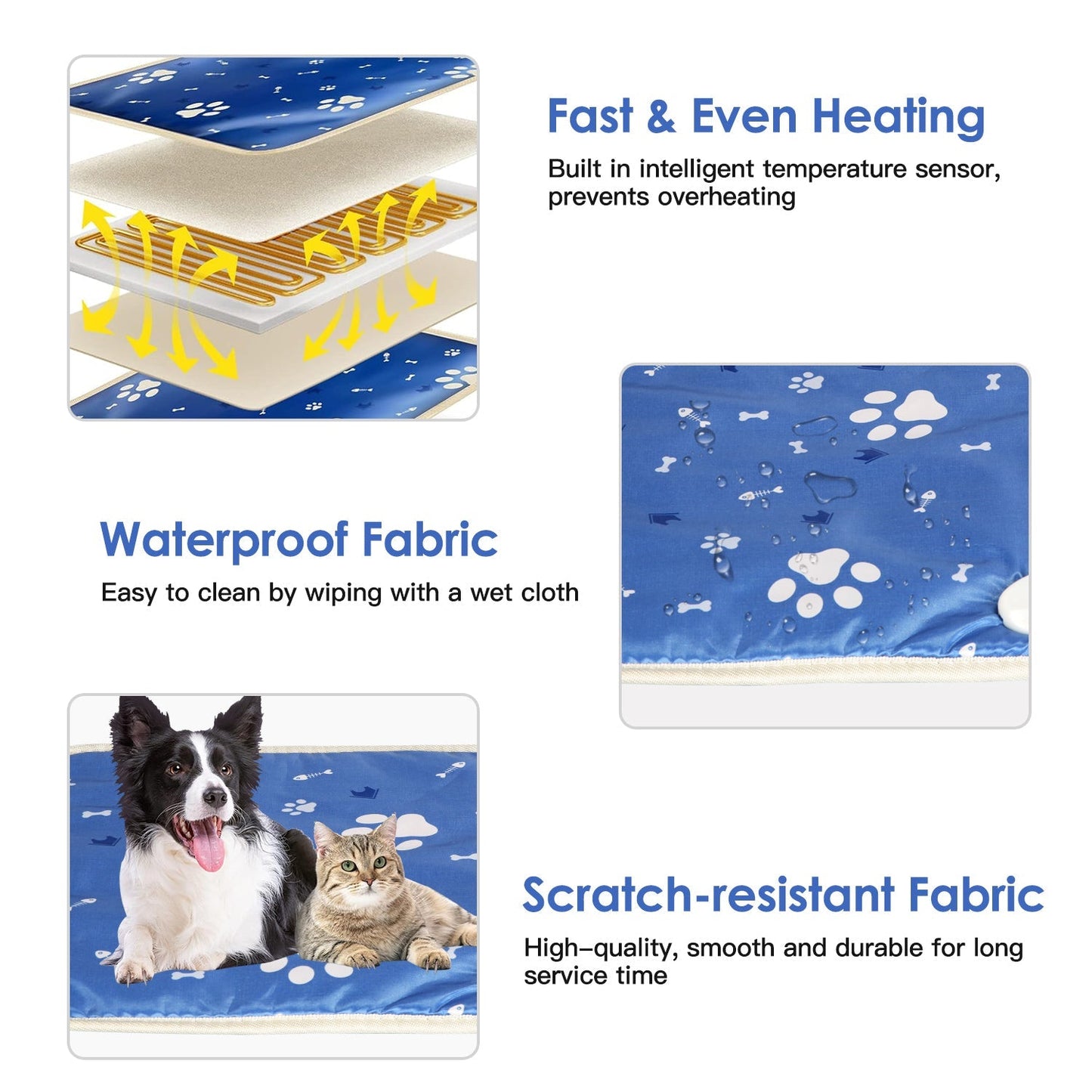 Pet Heating Pad Electric Dog Cat Heating Mat Waterproof