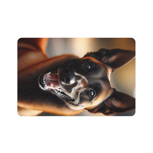 Vertical Pet Food Mat (12x18) - Belgian Shepherd Dog