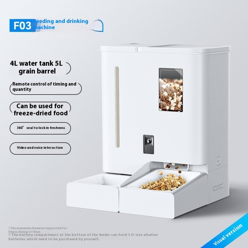 Smart WiFi Pet Feeder with HD Camera and Steel Bowl 6 Liters
