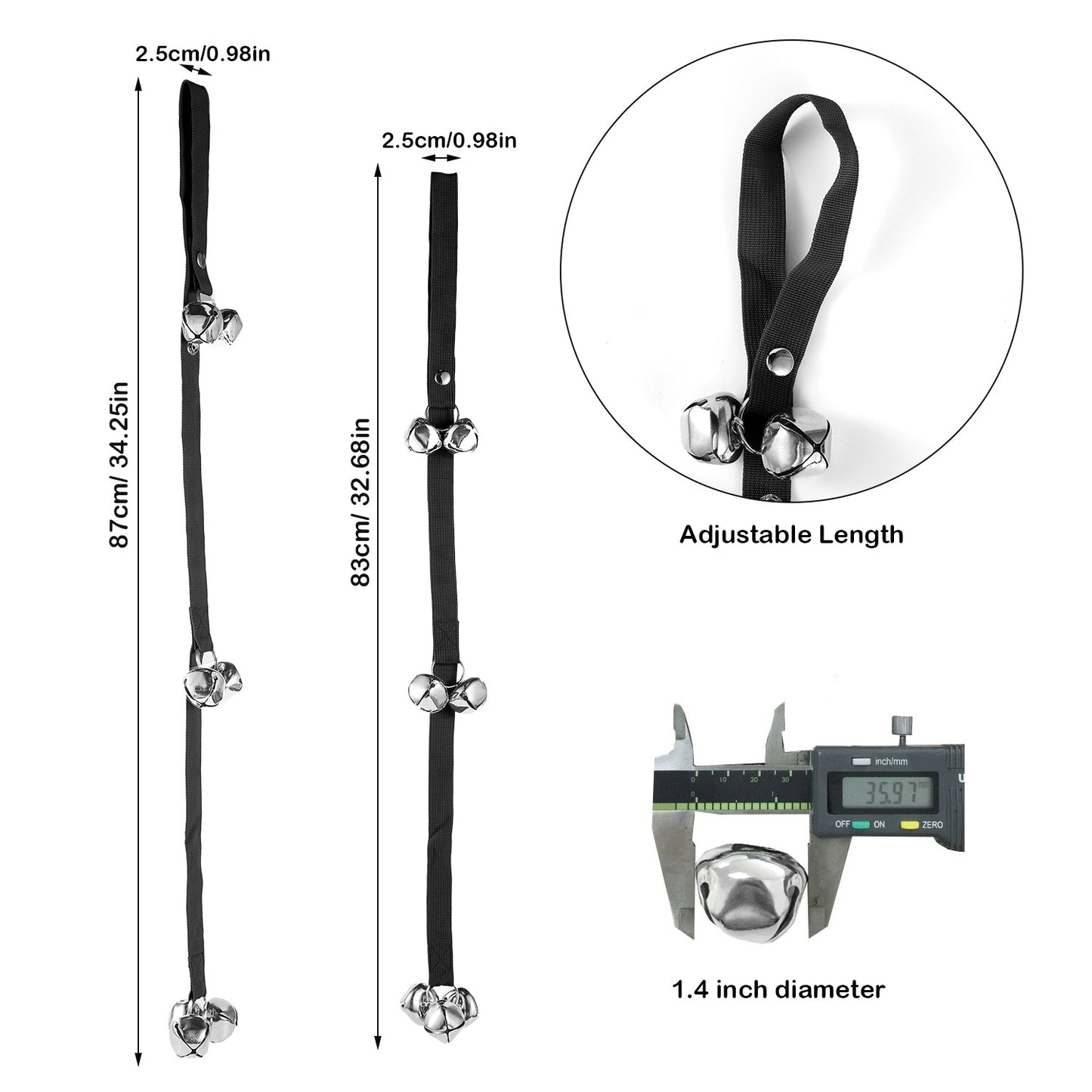 Dog Doorbells Adjustable Pet Doorbells
