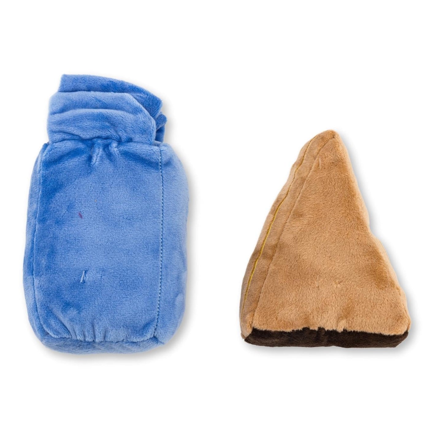 Cake Slice & Milk Midnight Snack Plush Dog Toy Gift Set – with Squeaker & Crinkle Paper - Purrfect Pet Kingdom