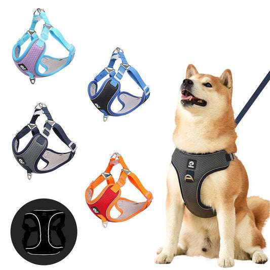 Adjustable Reflective Dog Harness Set