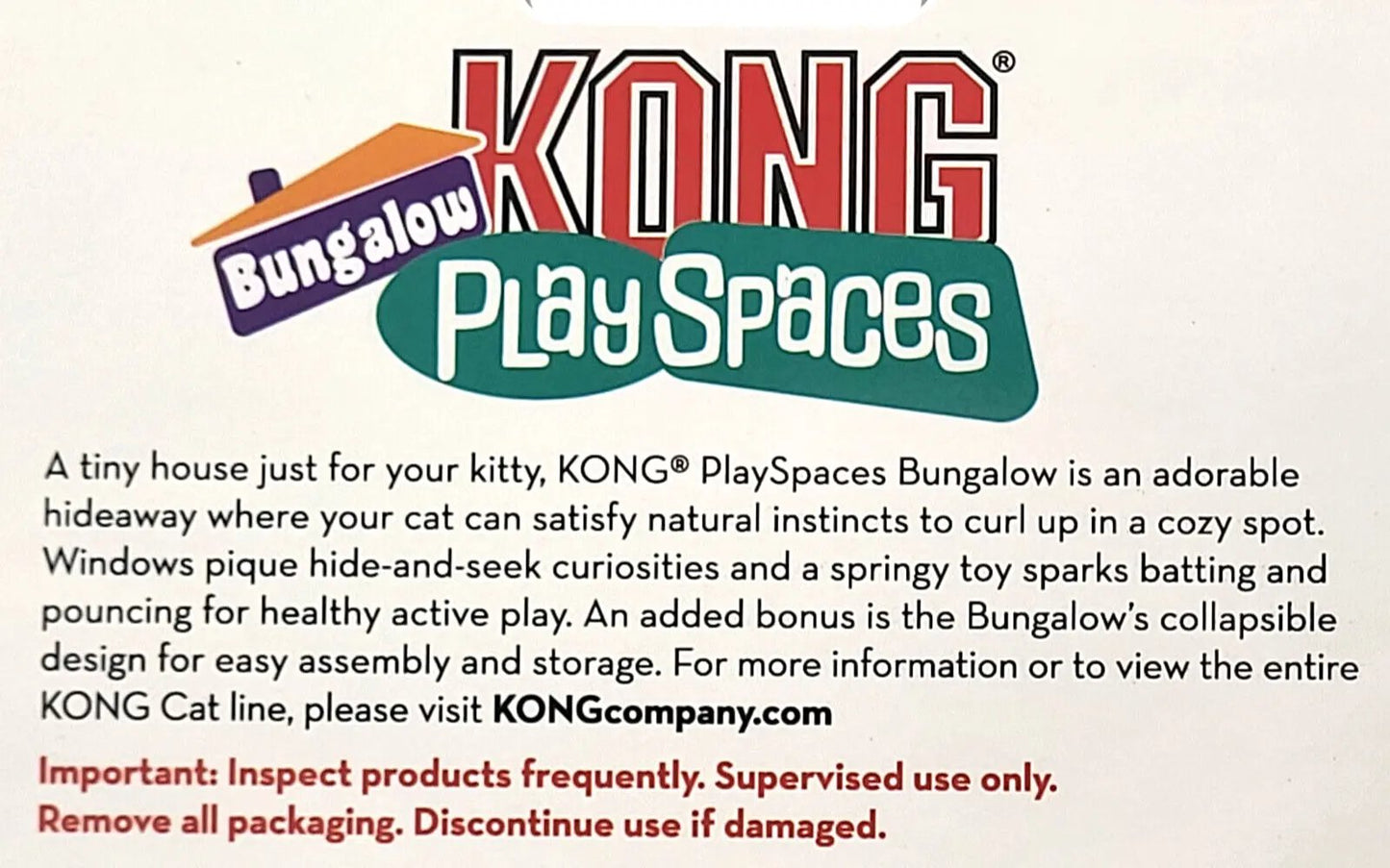 Kong Play Spaces Bungalow with Catnip Cat Kitten Toy