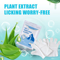Pet Herbal Gloves, Cleaning Wipes No-Bath No-Wash Non-Woven