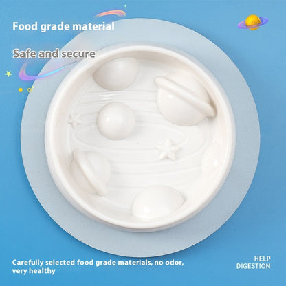 Planet Shape Slow Feeding Bowl Non-slip Anti-tumble Dog